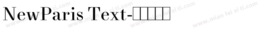 NewParis Text字体转换